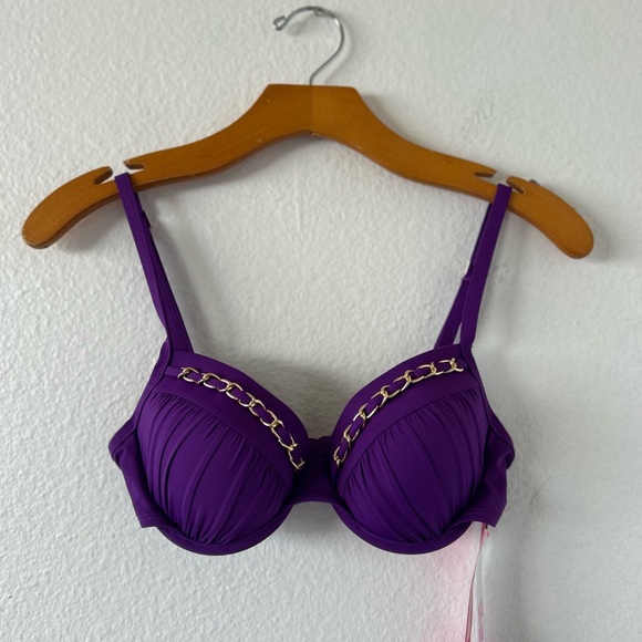 Lilly Pulitzer Dascha Top Purple Bikini Size 4 - Picture 3 of 8